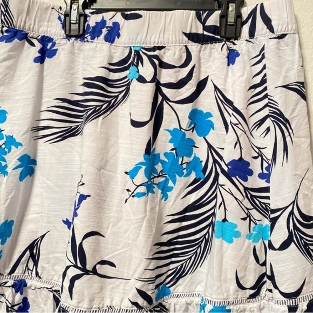 Liz Claiborne Skirt Women’s Size M Long‎ White Blue - Picture 3 of 7